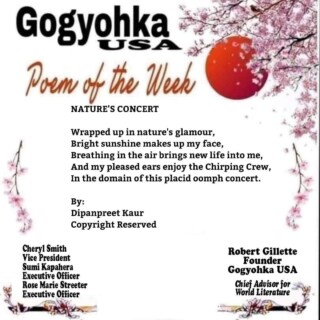 🏆Gogyohka Poem of the Week-DK’s poems have resonated with audiences worldwide earning recognition in the digital poetry forum Gogyohka USA