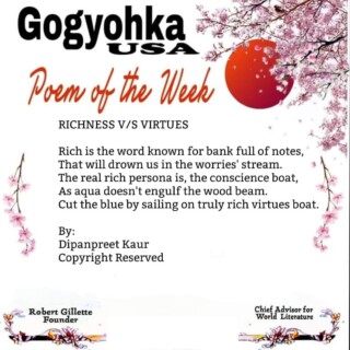 🏆Gogyohka Poem of the Week-DK’s poems have resonated with audiences worldwide earning recognition in the digital poetry forum GogyohkaUSA