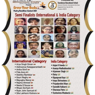🏆One of 12th Semi finalists in 'Grow Your Buds' Poetry Rendition International Contest validates DK’s creative endeavors & inspires further exploration