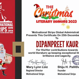 🏆The Christmas Literary Honors 2023(TCLH23)-Acknowledgment from Motivational Strips Award & Recognition Committee (MSARC) underscores the festive spirit of creativity within the literary community