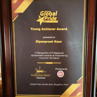🏆Celebrating a New Milestone! Young Achiever Award from Global Pride Foundation!